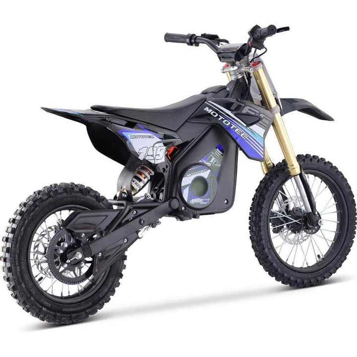 MotoTec 48V Pro Electric Dirt Bike 1600w Lithium, 13Ah, brushless, front and rear suspension